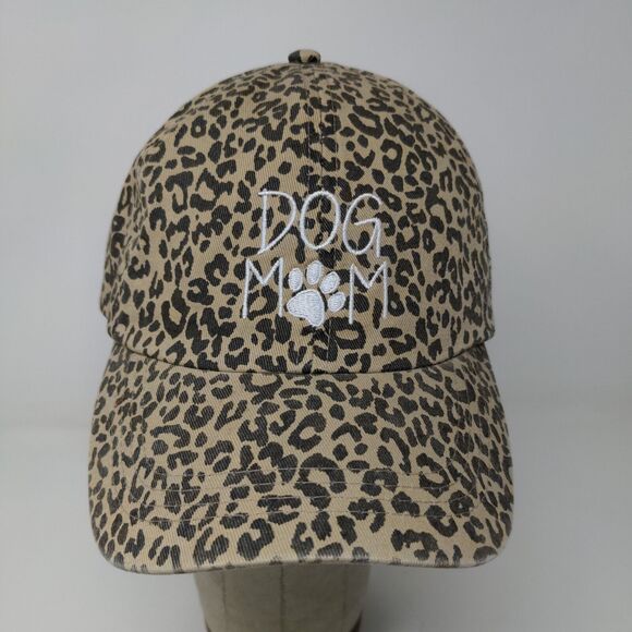 David and Young Womens Dog Mom Slideback Hat Leopard Print OSFM Embroidered - Picture 3 of 11